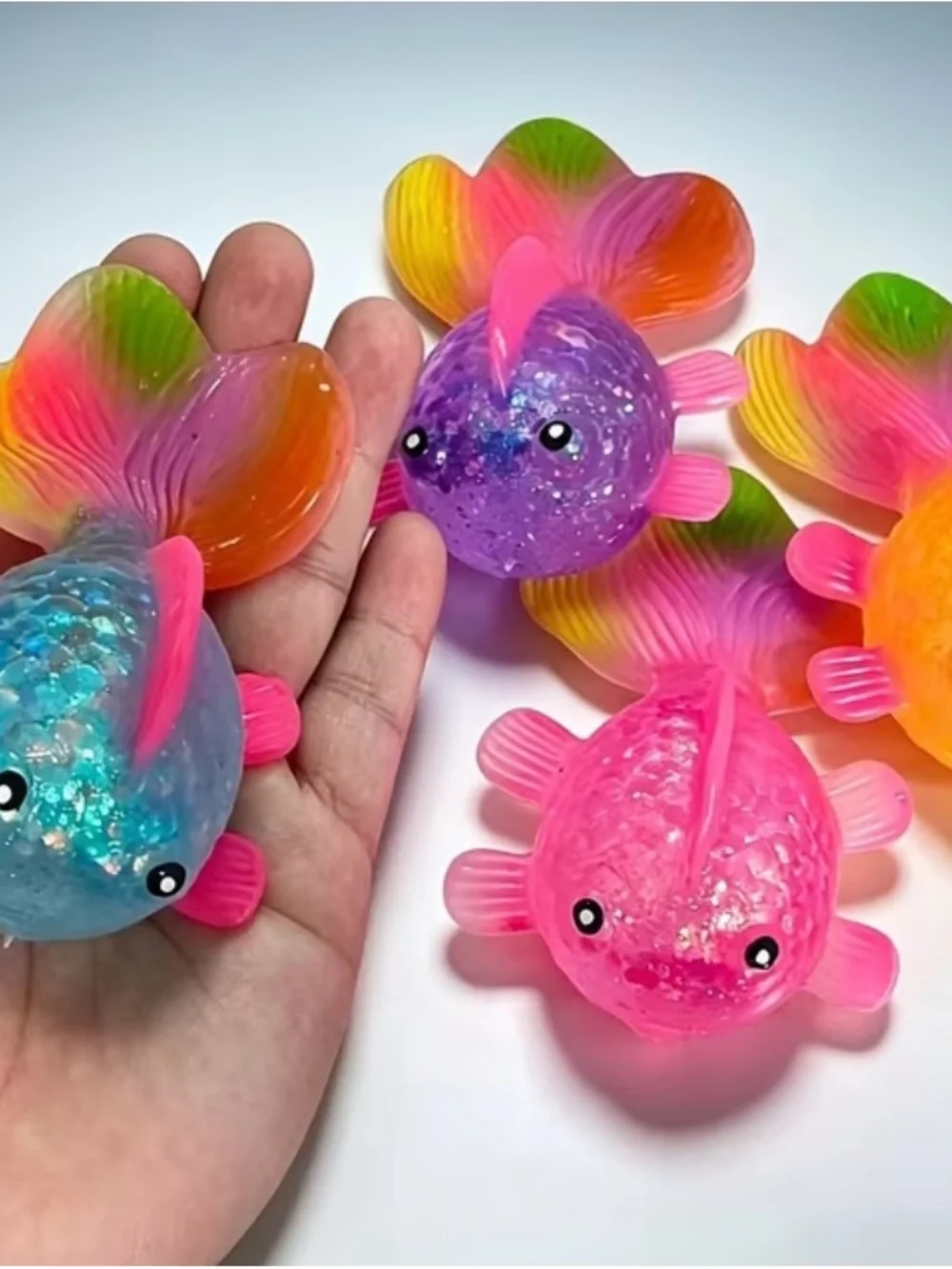 Colorful Floating Fish Toy - Pink, Blue, Purple, Orange 1pc.